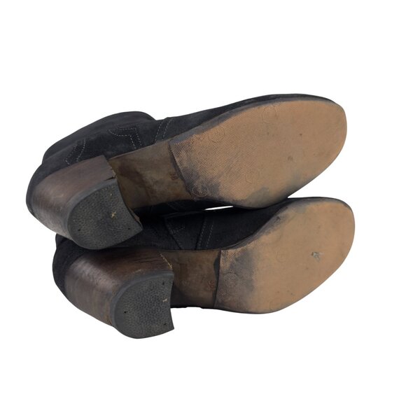 ISABEL MARANT Dicker Suede Heeled Western Ankle Black Boots Size EU 38 - Picture 5 of 13